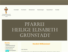 Tablet Screenshot of pfarreiengemeinschaft-gruenstadt.de